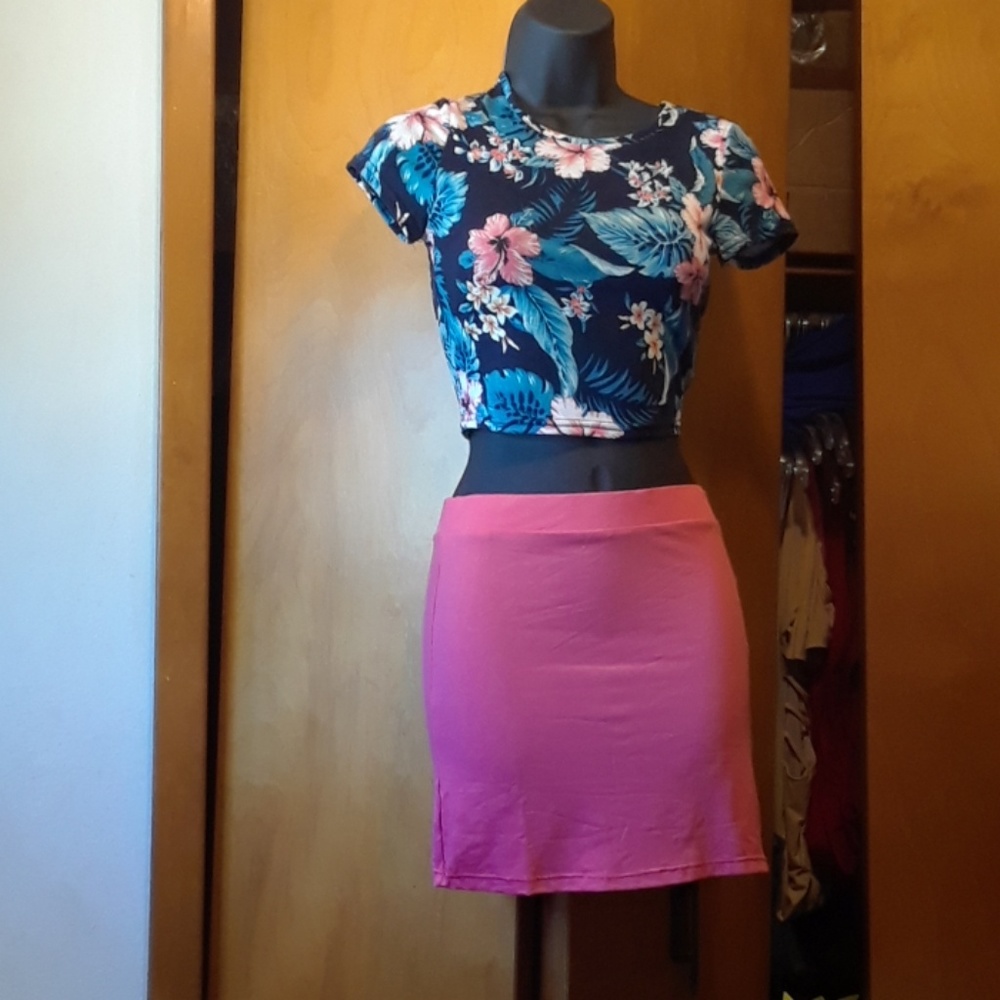 Crop Top & Mini Skirt